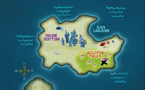 bikini bottom map